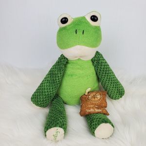 Scentsy Ribbert the Frog Green Plush with Vanilla Suede Scent Pak 16"